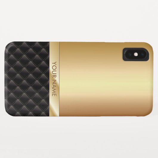 Modern Luxury Gold met aangepaste naam Case-Mate iPhone Case (Achterkant (horizontaal))