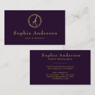 Modern Luxury Golden & Black Visitekaartje