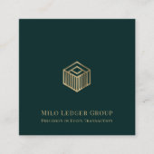 Modern Luxury Logo Vierkante Visitekaartje (Voorkant)