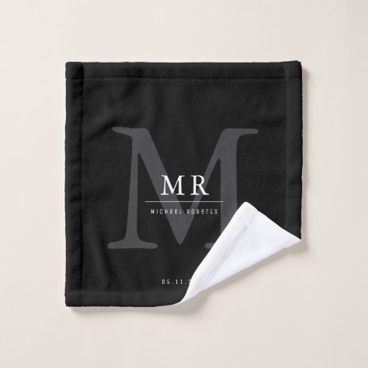 Modern Luxury Monogram Colour Match  (Gant de toilette)