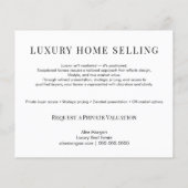 Modern Luxury Real Estate Postcard | Bespoke Home  Flyer (Achterkant)