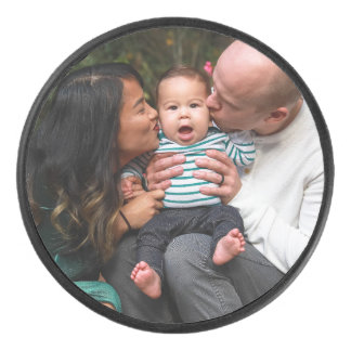Modern Maak Je Eigen Familie Foto Hockey Puck
