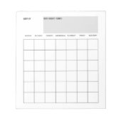 Modern Maandelijks Planner Notitieblok (Voorkant)