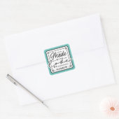 Modern Made with Love Vierkante Label Sticker (Envelop)