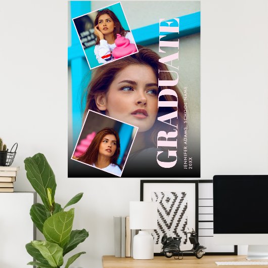 Modern Magazine 3 Foto's Afstuderen Poster (Thuiskantoor)