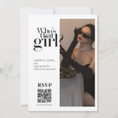 Modern Magazine cover Birthday invitation for Her Kaart (Achterkant)