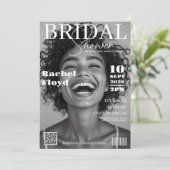 Modern Magazine Cover Bridal Shower Invitation (Debout devant)