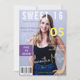Modern Magazine Hoesje 2 Foto's Sweet 16 Kaart
