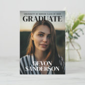 Modern Magazine Hoesje Afstuderen aankondiging (Staand voorkant)