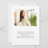 Modern Magazine Photo Afstuderen Aankondiging (Achterkant)