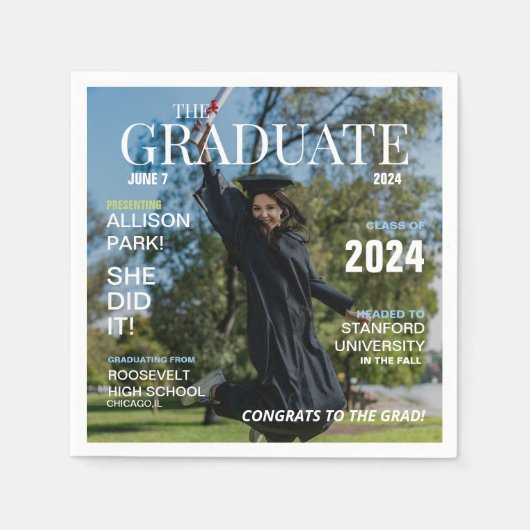 Modern Magazine Photo Afstuderen Servet (Voorkant)