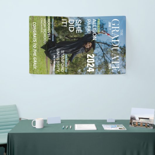 Modern Magazine Photo Afstuderen Spandoek (Beurs)