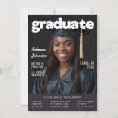 Modern Magazine Style Graduation Invitation (Devant)