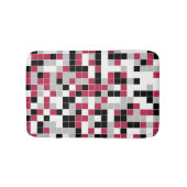 Modern Magenta Black Grey Geometric Badmat (Voorkant)