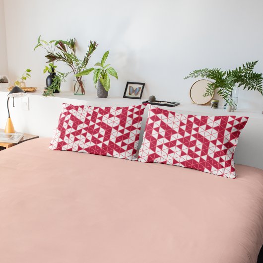 Modern Magenta Geometric Pattern Kussensloop