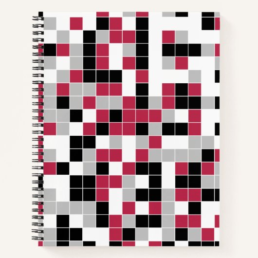 Modern Magenta Geometric Pattern Notitieboek (Voorkant)