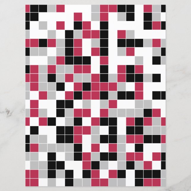 Modern Magenta Geometric Scrapbook Paper (Voorkant)