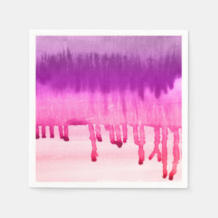 Modern Magenta Paarse Waterverf Ombre Servet