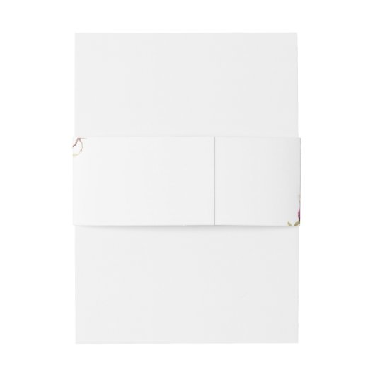 Modern Magnolia Wedding Belly Band Uitnodigingen Wikkel (Achterkant Voorbeeld)