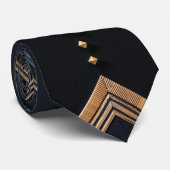 Modern Majesty - negro carbón, gris, oro Stropdas (Opgerold)