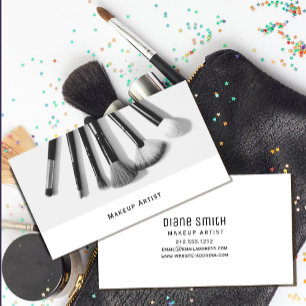 Modern Make-up Artist Visitekaartje met borstel