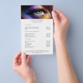 Modern, Make-up Foto Glitter Salon Prijslijst Flyer (Hand)