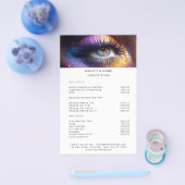 Modern, Make-up Foto Glitter Salon Prijslijst Flyer (Enkel)