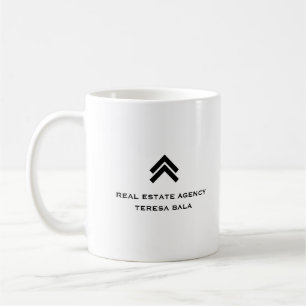 Modern makelaar listing agent merkdesign koffiemok