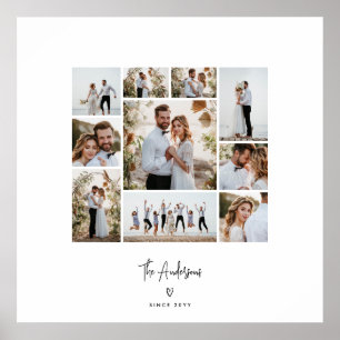 Modern maken herinneringen fotocollage cadeau poster