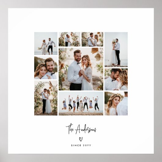 Modern maken herinneringen fotocollage cadeau poster (Voorkant)