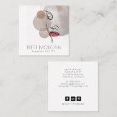 Modern Makeup Artist Square Visitekaartje (Voorkant / Achterkant)