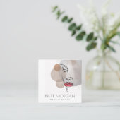 Modern Makeup Artist Square Visitekaartje (Staand voorkant)
