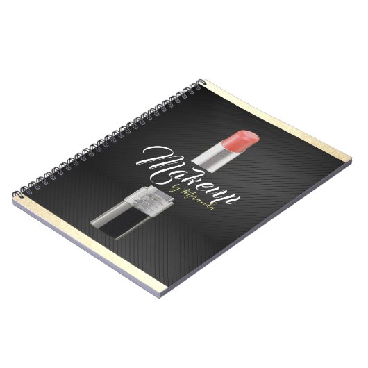 Modern Makeup Artist Stylist Beauty Salon Lipstick Notitieboek (Linkerzijde)