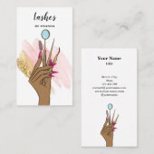 Modern Makeup Eyebrow Eyes Lashes Girly Visitekaartje (Voorkant / Achterkant)