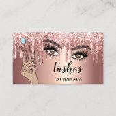 Modern Makeup Eyebrow Eyes Lashes Girly Visitekaartje (Voorkant)
