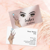 Modern Makeup Eyebrow Eyes Lashes Girly Visitekaartje