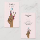 Modern Makeup Eyebrow Eyes Lashes Girly Visitekaartje (Voorkant / Achterkant)