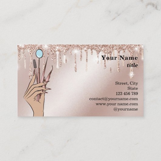 Modern Makeup Eyebrow Eyes Lashes Girly Visitekaartje (Achterkant)