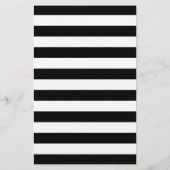 Modern Makeup Red Lips - Chic Black White Stripes Flyer (Achterkant)