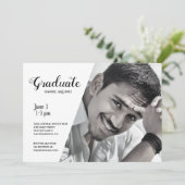 Modern Male Custom Photo Afstuderen Kaart (Staand voorkant)