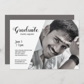 Modern Male Custom Photo Afstuderen Kaart (Voorkant / Achterkant)