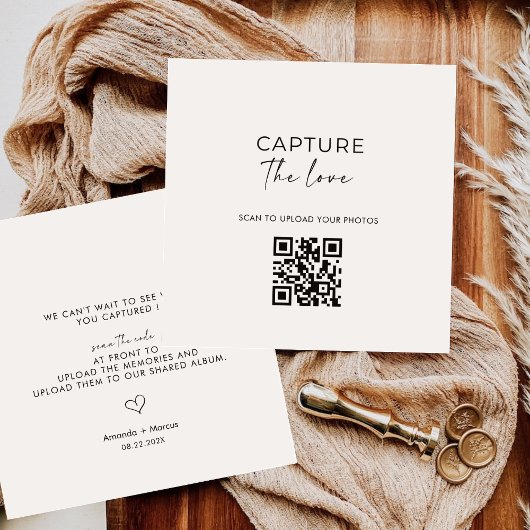 Modern Malimal Partagez l'amour QR Code Cartes de