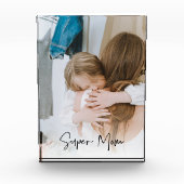 Modern mam Foto & Super Mam Text | Cadeau voor mam (Voorkant)