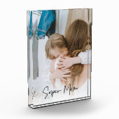Modern mam Foto & Super Mam Text | Cadeau voor mam (Links)
