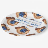 Modern mam maakt beste pannenkoek papieren bordje (Gekanteld)