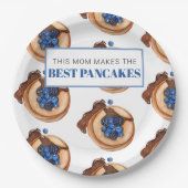 Modern mam maakt beste pannenkoek papieren bordje (Voorkant)