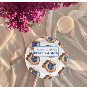 Modern mam maakt beste pannenkoek papieren bordje