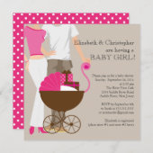 Modern mam pap Baby shower Kaart (Voorkant / Achterkant)