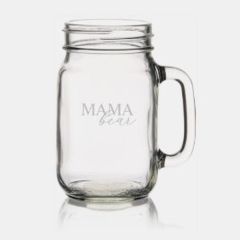 Modern Mama Bear Mason Jar Met Greep