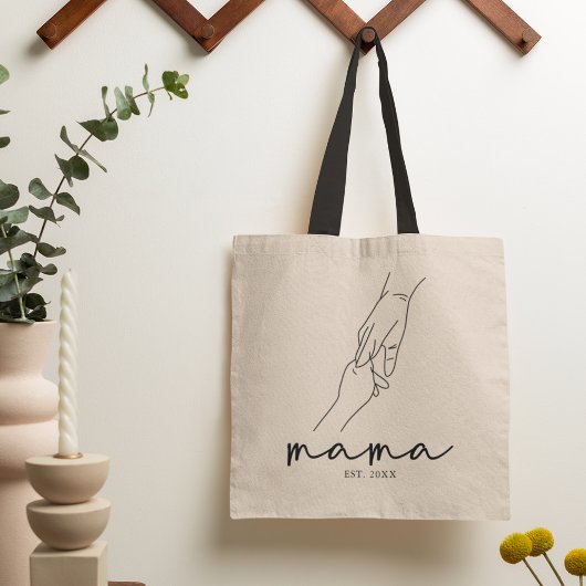 Modern mama vestigde mama tote bag